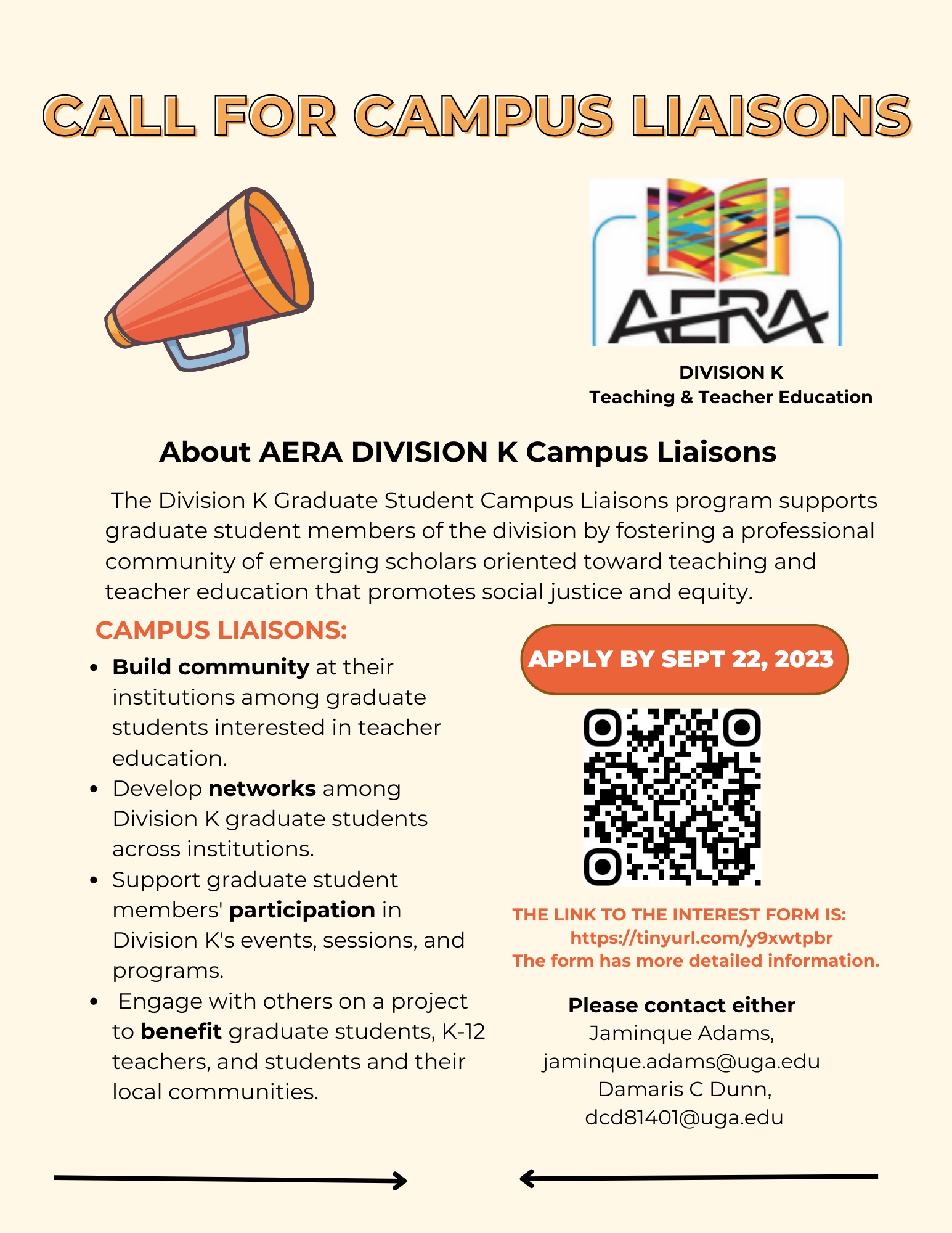 Call for Campus Liaisons 
